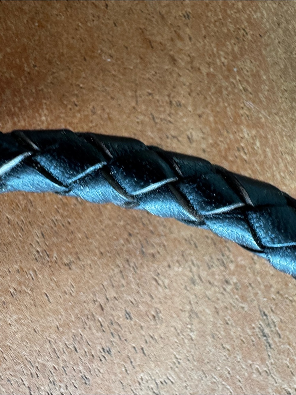 Silpada Black Braided Leather Necklace with White Pearls - Picture 4 of 8